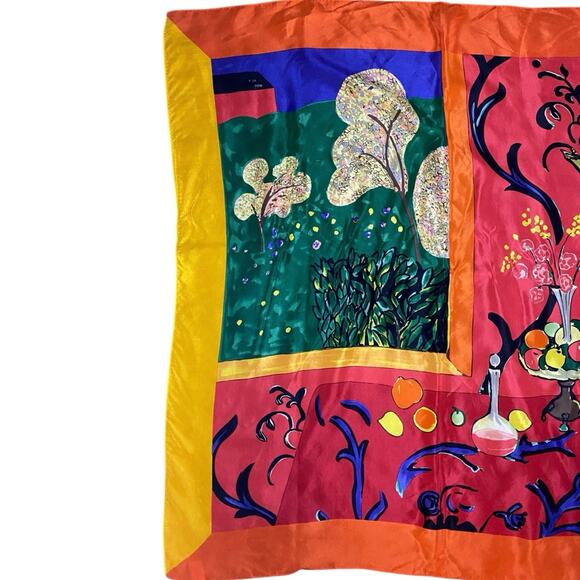 Henri Matisse The Dessert Harmony In Red Metropolitan Museum Silk Scarf 30x30 - Picture 3 of 5